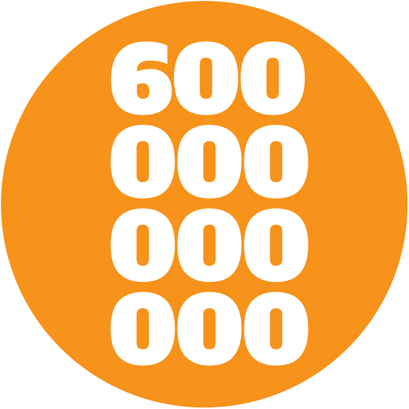 600 000 000 000 logo